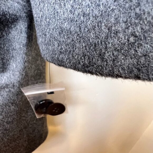 Sam Edelman Womens Size Large Double breasted Wool Blend Coat Charcoal Gray, NWT - Picture 6 of 7